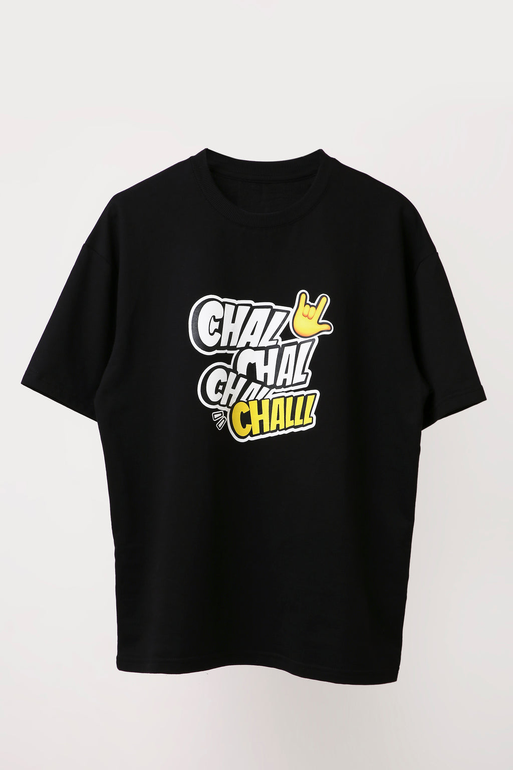 CHAL CHAL CHALLL BLACK T SHIRT
