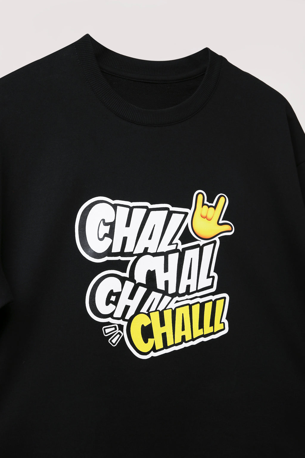 CHAL CHAL CHALLL BLACK T SHIRT
